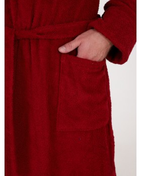 Халат мужской махровый бордо 52Вес: - кг. размер-foto5