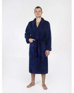 Халат мужской велсофт синий 52Вес: - кг. размер-foto9