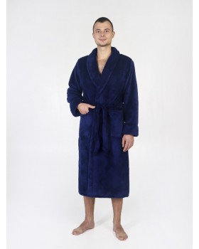 Халат мужской велсофт синий 46Вес: - кг. размер-foto9