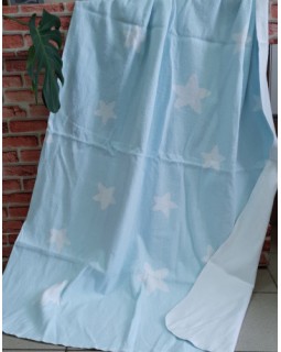 Одеяло байковое 100*140 с принтом-Звезды 